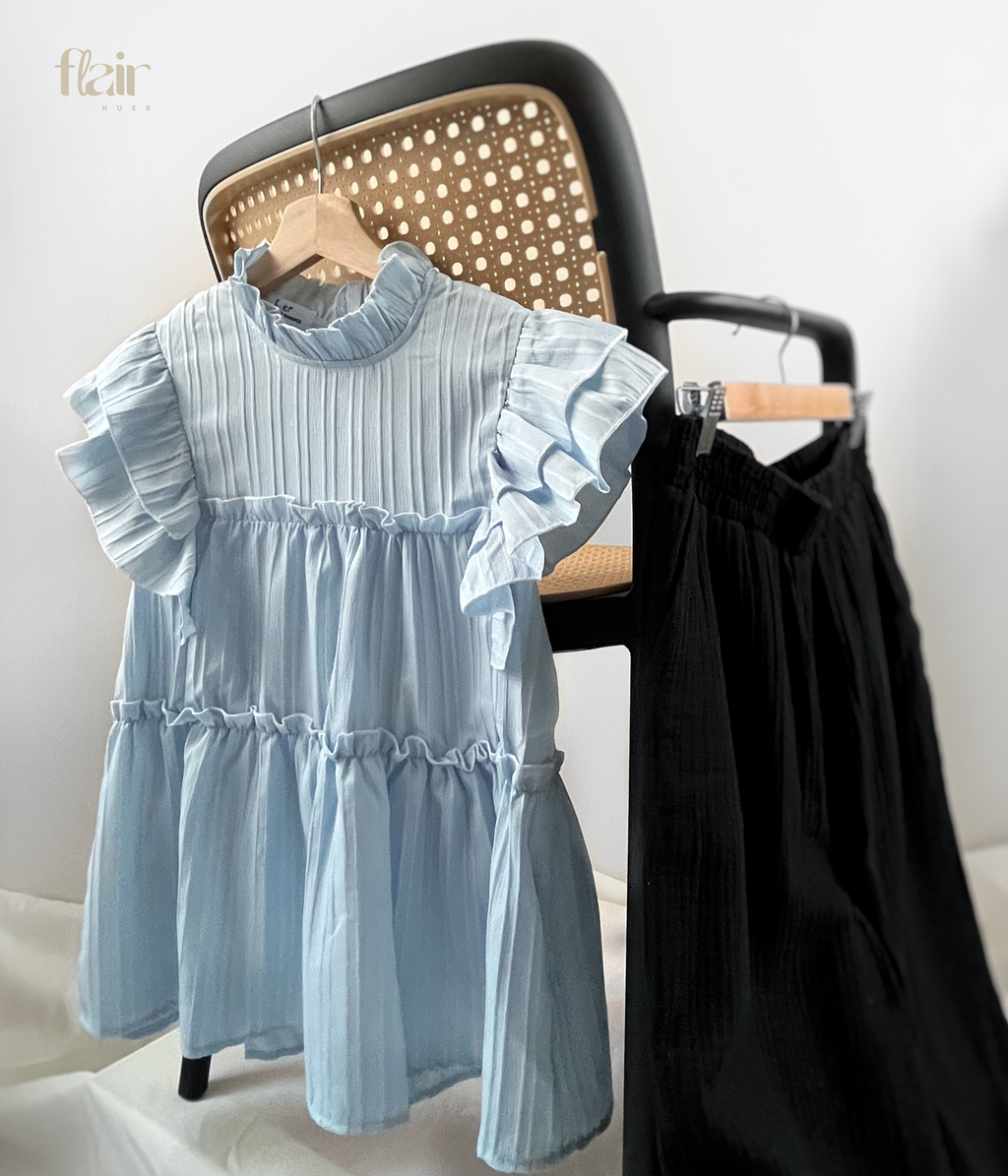 Aura Flutter Top (Sky)