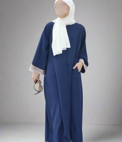 Eliz Jubah Dress (Navy Blue)