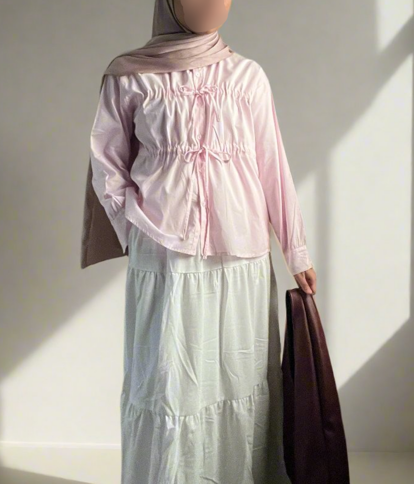 Aulea Blouse in Light Pink