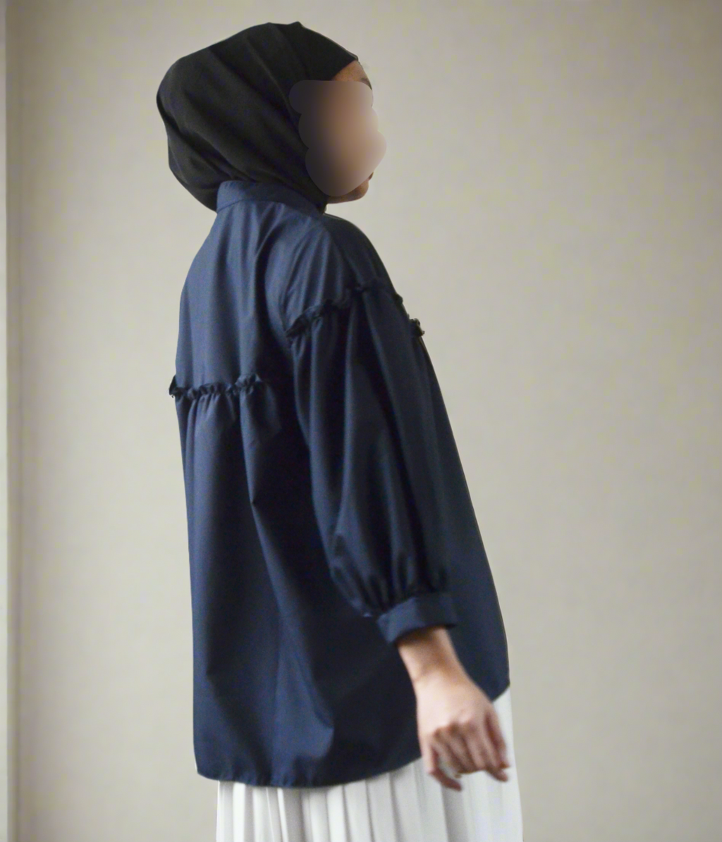 Hanya Blouse Navy [LAST PIECE]