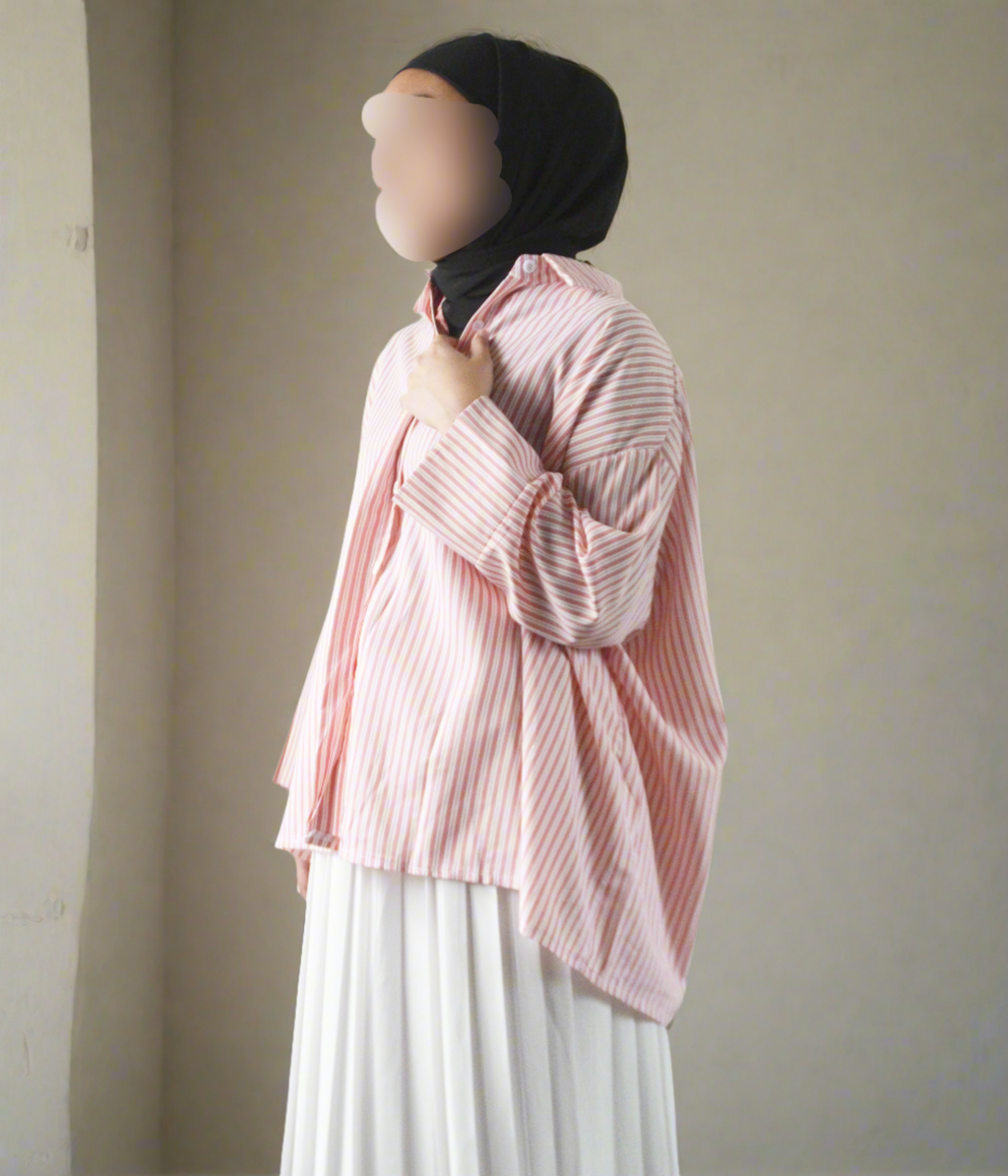 Hari Striped Blouse Pink