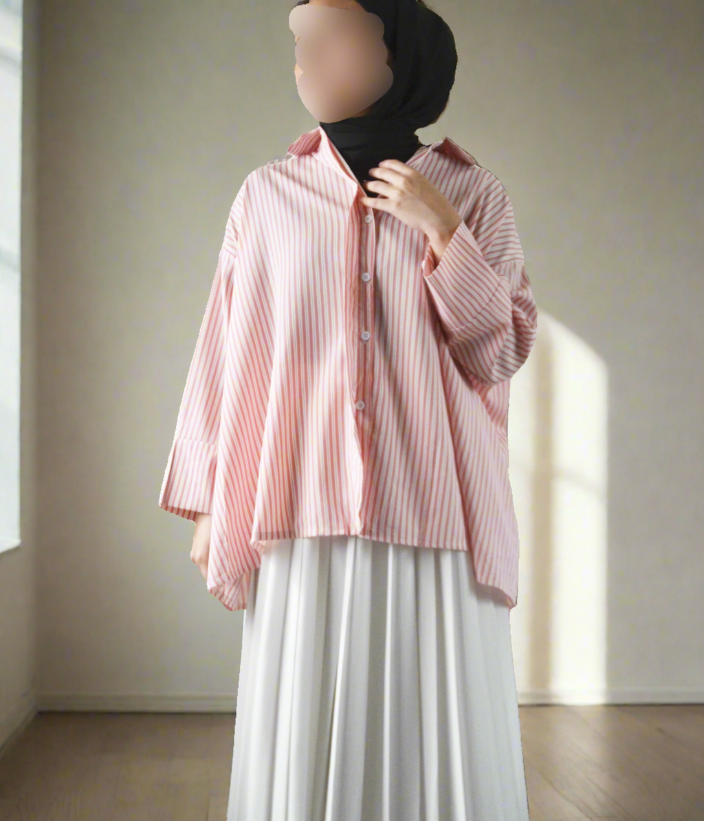 Hari Striped Blouse Pink