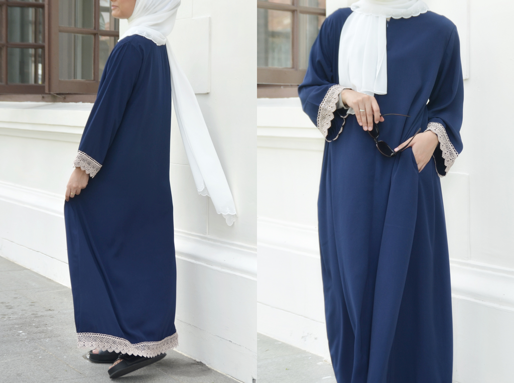 Eliz Jubah Dress (Navy Blue)